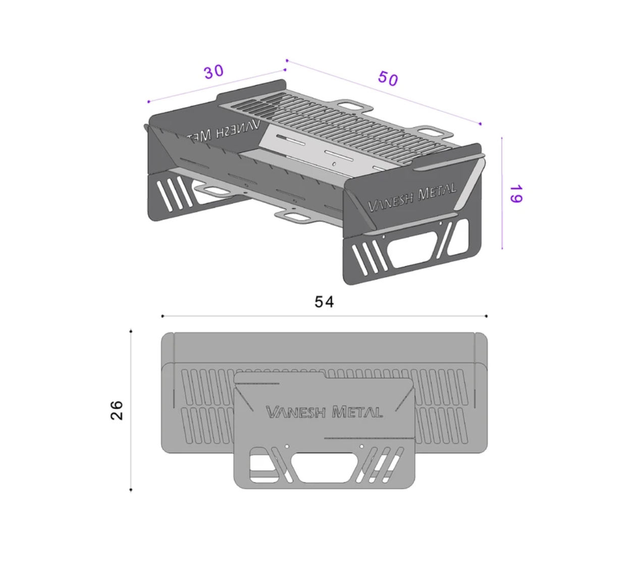 Folding barbecue grill 4 n1 ابعاد منقل کباب تاشو