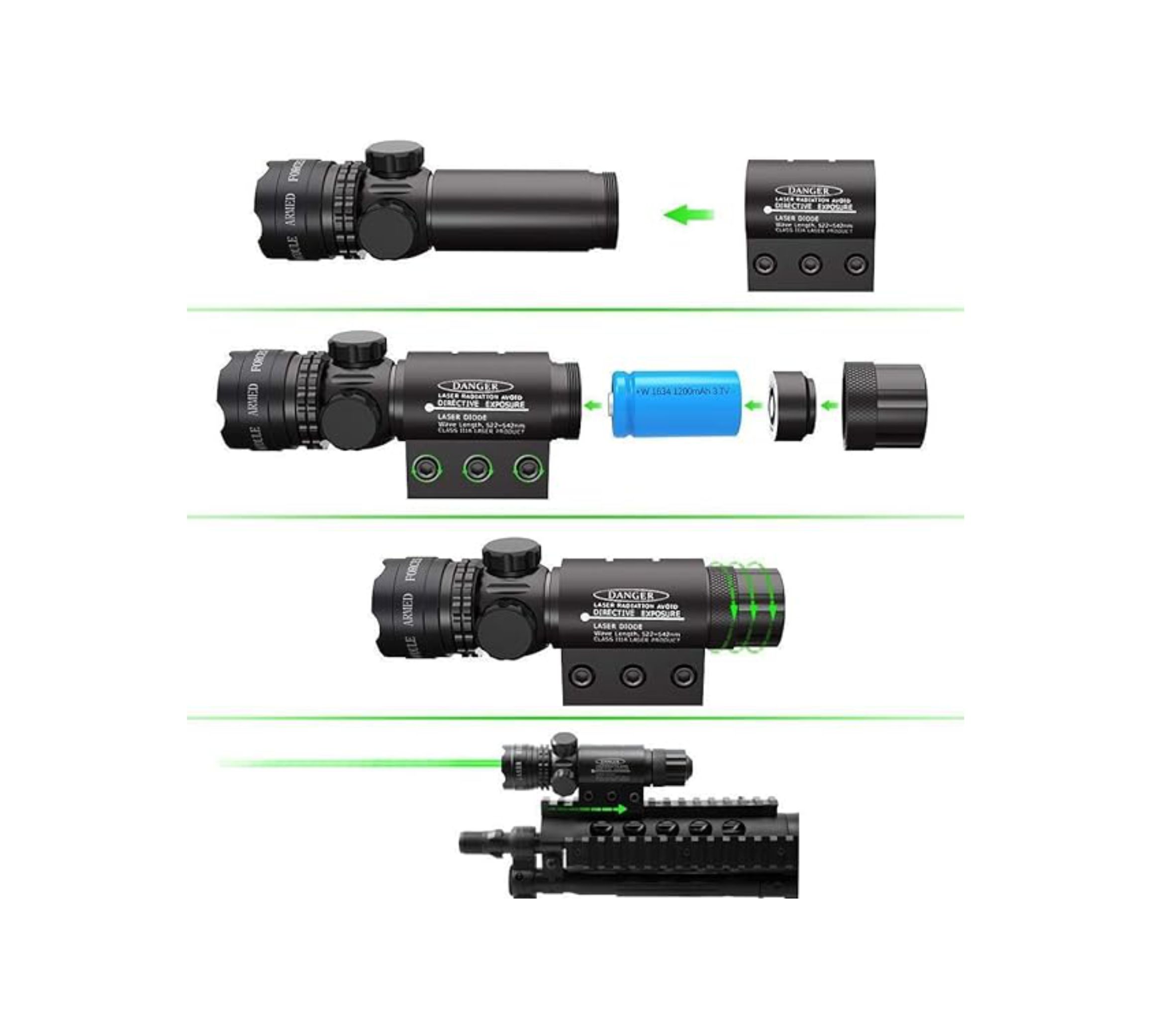 laser scope 2 لیزر تفنگ بادی