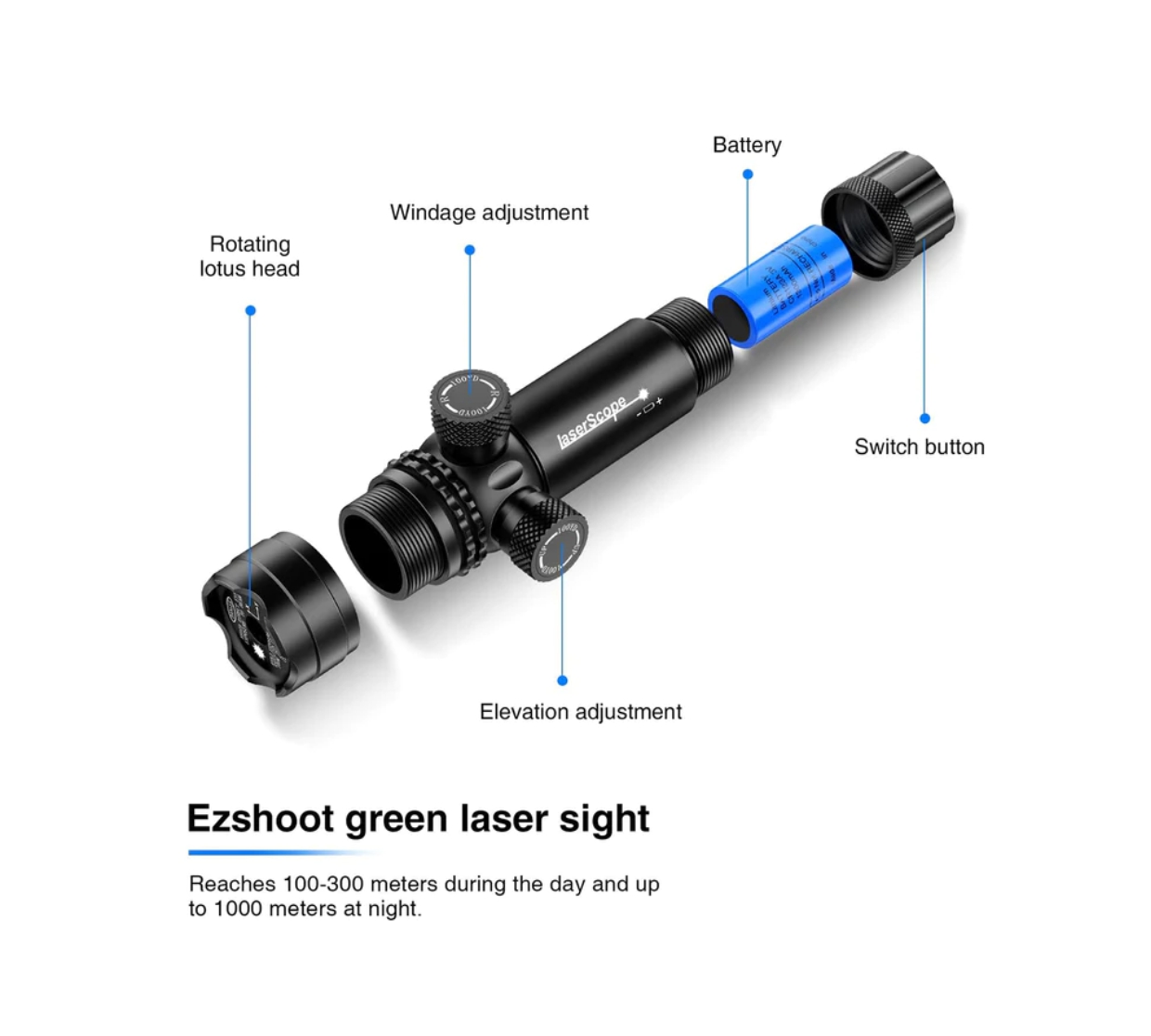 laser scope 3 لیزر تفنگ شکاری و بادی
