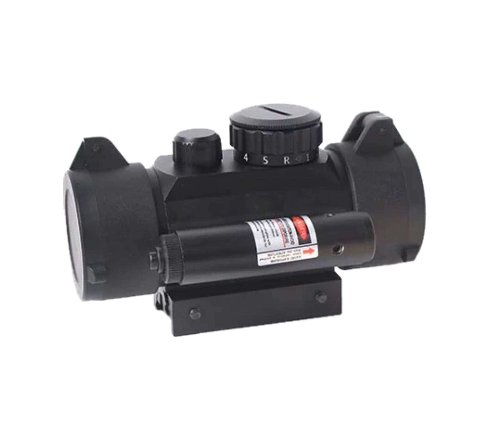 red dot sight with laser yoku 3 رددات تفنگ لیزر دار مدل یوکو با ریل متغیر